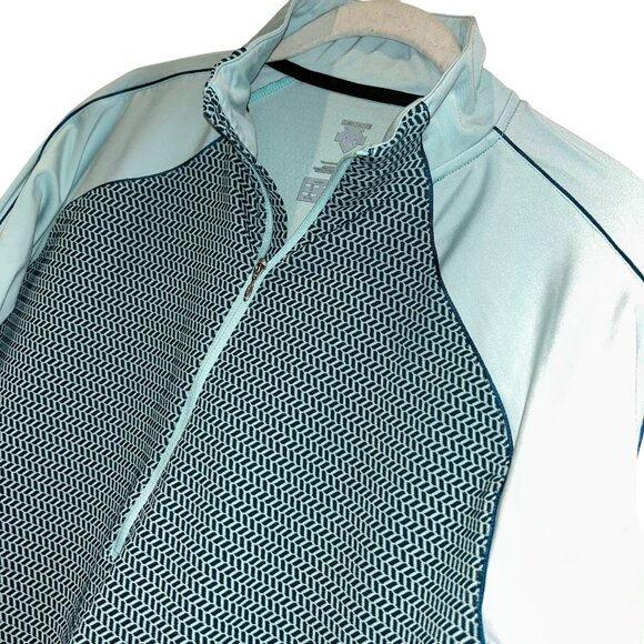 descente turquoise black half zip ski layer shirt XL - Picture 3 of 3